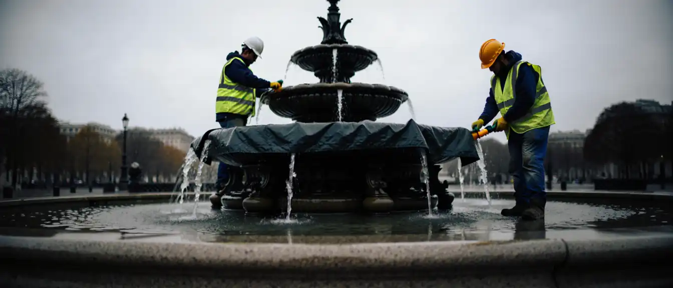 Подготовка к зимнему периоду началась в Московской области после завершения работы сезонных фонтанов