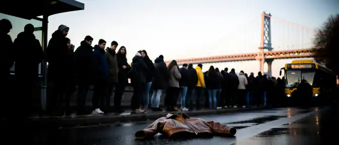 Проблемы в работе общественного транспорта вынуждают жителей Киева выстраиваться в многолюдные очереди на остановках