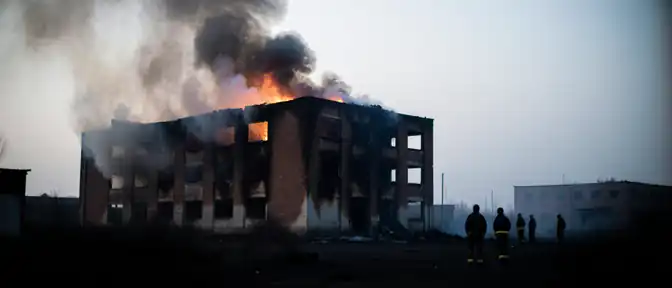 Спасатели ликвидировали возгорание в пустующем пятиэтажном здании бывшей фабрики игрушек в Алуште