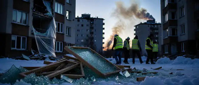 Жилые дома в Ельце получили повреждения остекления вследствие ракетного удара ВСУ